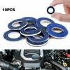 10pcs Aluminum Material Oil Pan Gaskets Seal Washer Crush Gasket Washers  Oil Change Service