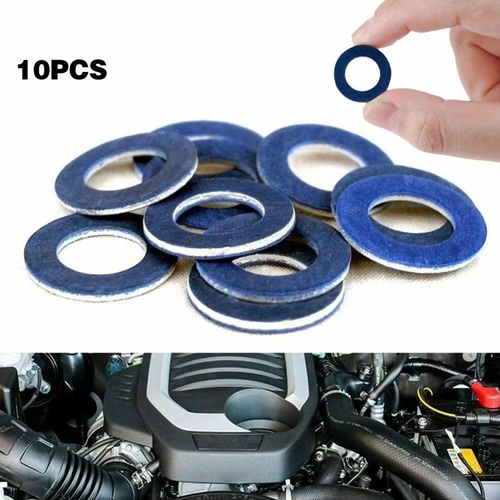 10pcs Aluminum Material Oil Pan Gaskets Seal Washer Crush Gasket Washers Oil Change Service