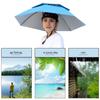 Fishing Umbrella Hat Hiking Beach Camping Double-Layer UV Protection Headwear Cap Foldable Sunscreen Shade Umbrella Hat