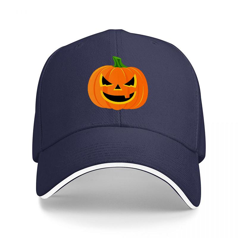 

Halloween Pumpkin Jack O Lantern Black Baseball Cap Adjustable Hat for Adults Fun Festival Costume Accessory Adjustable