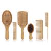 6pcs Hair Brush Comb Set Phyllostachys Pubescens Environmentally Friendly Ergonomic Detangling Hair