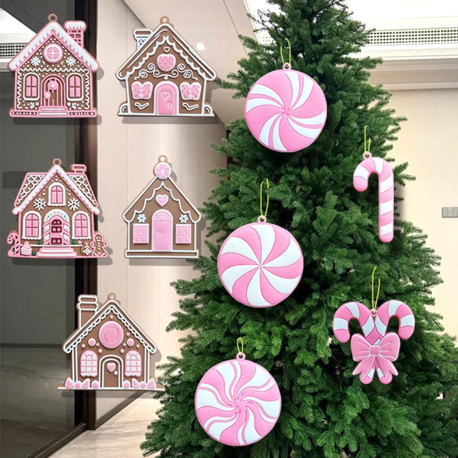 15pc Gingerbread Man Christmas Tree Ornaments - Soft PVC Hanging Decorations
