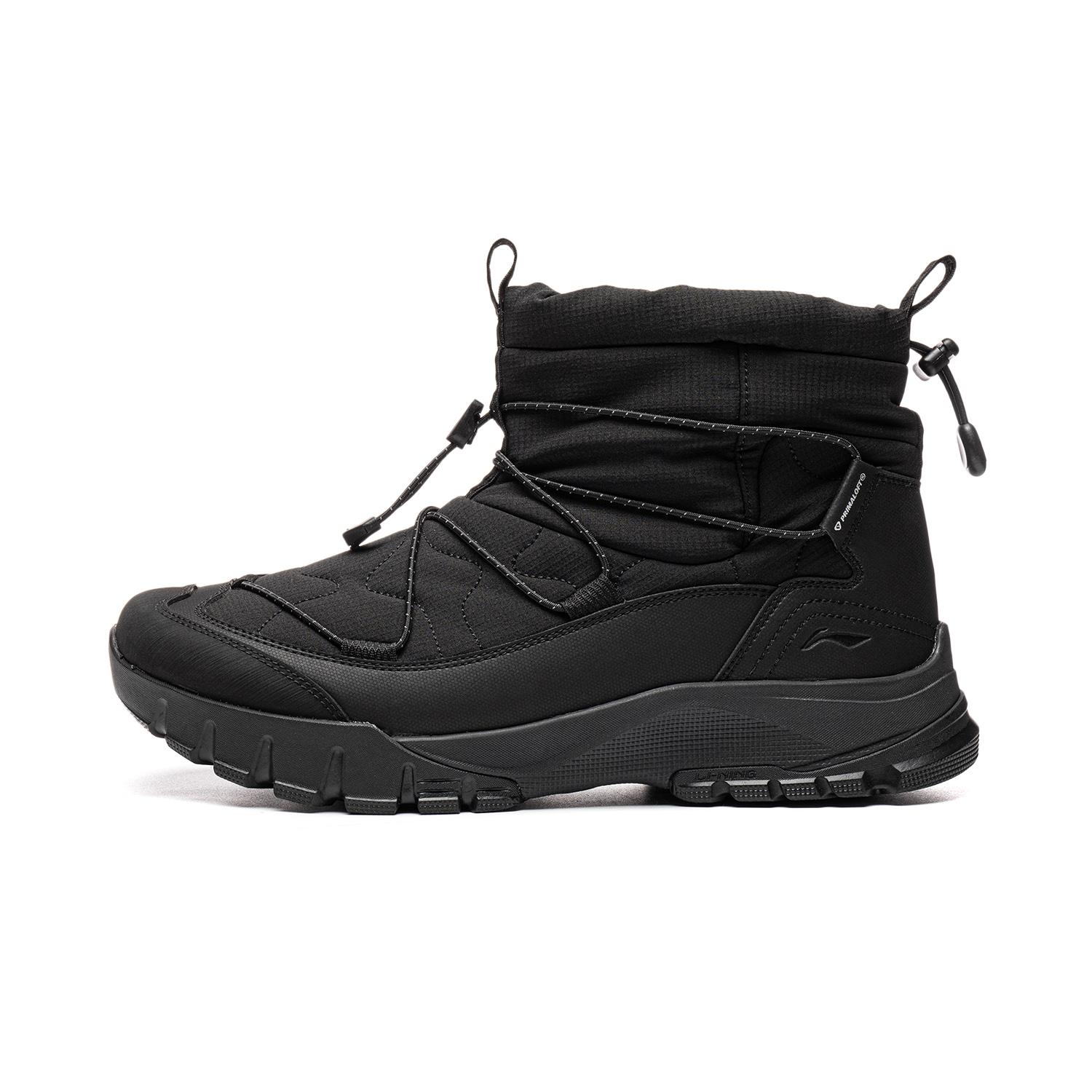 Herren Sneaker Li-Ning Sandstone Warm Nest Freizeitschuhe Herren Mittelhoch Schwarz/Eisenoxidgrau 46 black