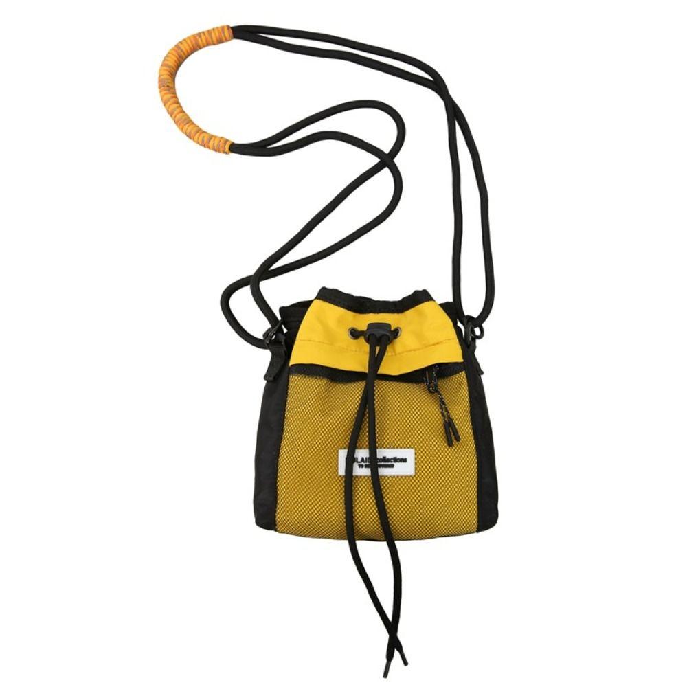 

Квадратная сумка-ведро кроссбоди в стиле хип-хоп из нейлона, кошельки для телефона, повседневная мини-сумка на шнурке через плечо для девочек