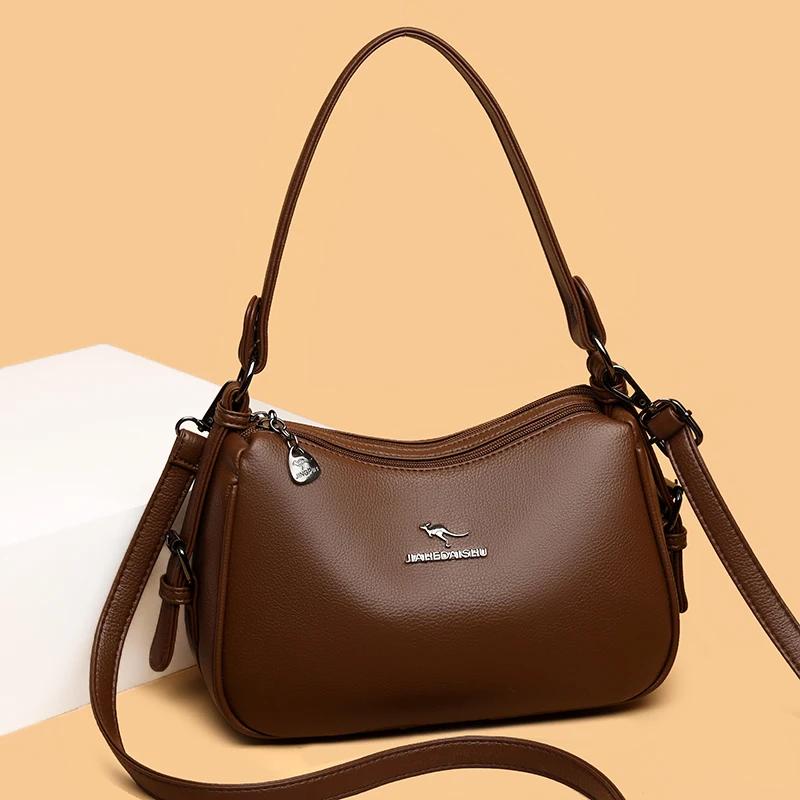 

Высококачественная кожаная сумка через плечо для женщин, сумка-мессенджер через плечо