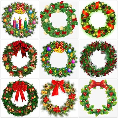 5D DIY Diamant Malerei Kranz Weihnachten Glocke Gras Stich Malerei Wohnkultur Diamant Kunst Kit Geschenk decoracion
