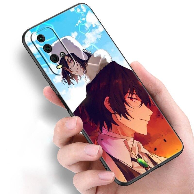 Anime Bungou Stray Dogs Dazai Osamu Phone Case For Xiaomi Redmi Note 11 10 9 8 Pro 11T 10T 10S 9S 8T 9 9A 9C 9T Black Soft Cover