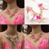 Beach Shell Necklace With Heart Shape Pendant And Zinc Alloy Chain For Women
