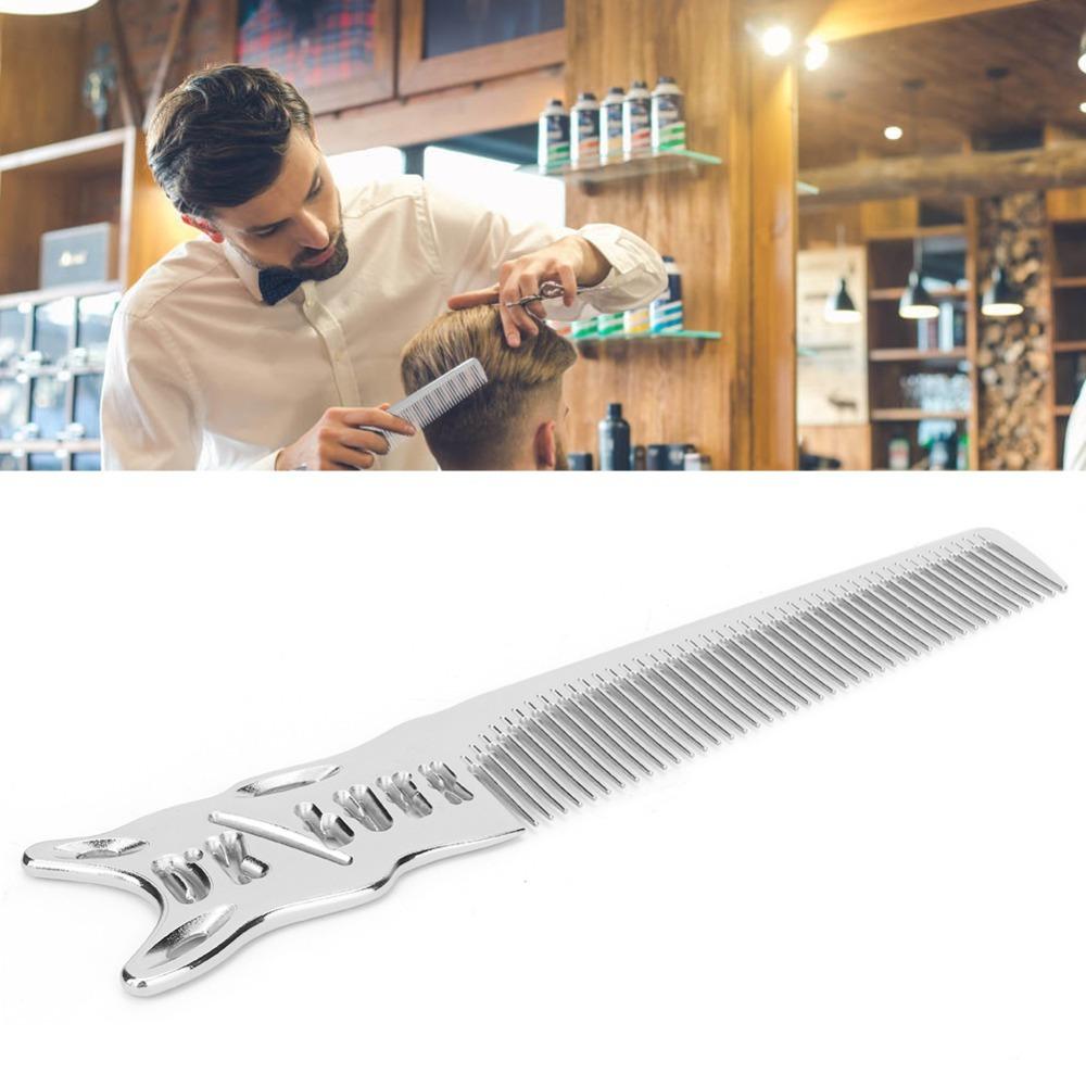Durable Material Aluminum Comb Non Slip Ergonomic Hair Salon Comb Barbers Comb  All Hair Types