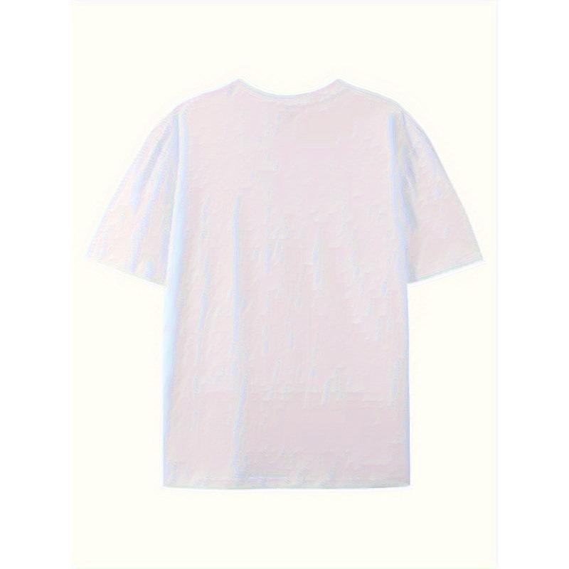 European Size GOD Print, Fashion Trend Men'S Cotton Crew Neck Short Sleeve T-Shirt, Casual T-Shirt, Comfortable, Breathable, Lightweight Summer Top