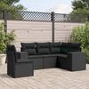 VidaXL Garden Lounge Set with Cushions 5 Pcs, Patio Sofas, Patio Furniture Set, Outdoor Furniture, Black 3222564