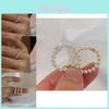 Elegant Mini Pearl Ring For Women Featuring Simple Geometric Design And Soft Chain For Fashionable Style
