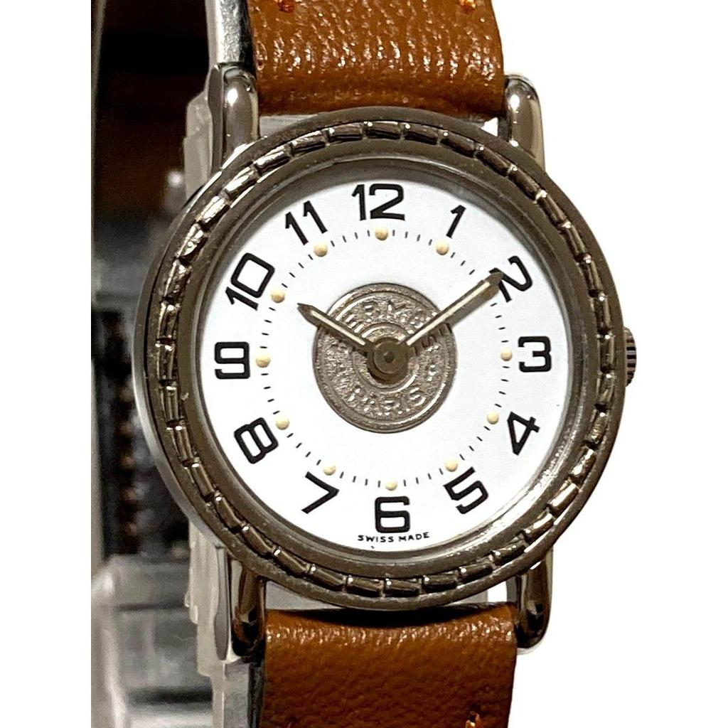 Used Extremely Beautiful Item! HERMES Hermes Serie Exterior Polished Ladies Watch