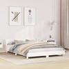 Vidaxl Bed Frame Without Mattress, White, 140X200 Cm, Solid Pine Wood