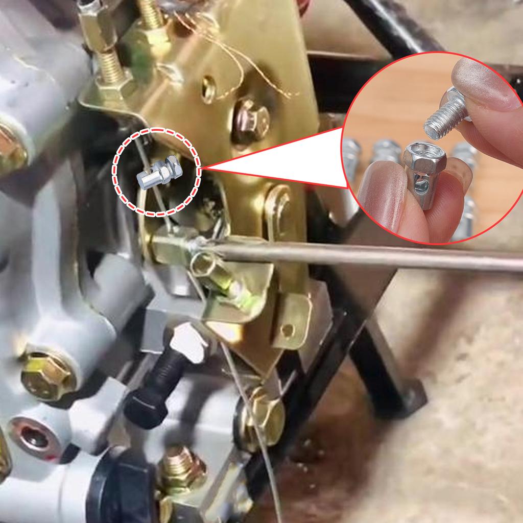 Steel Wire Rope Fixing Buckle Throttle Cable Clamp Solderless Nipple Screw Bolt For Motorcycle Scooter Bike Clutch Line Repair
