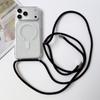 Crossbody Lanyard Clear Magnetic Phone Case for IPhone 17 Air 16 15 Plus 14 13 12 11 Pro Max for Magsafe Acrylic Hard Back Cover