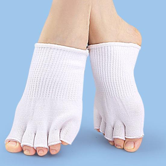 1 Pair Half Palm Gel Five-toe Socks Women Invisible Non-Slip
