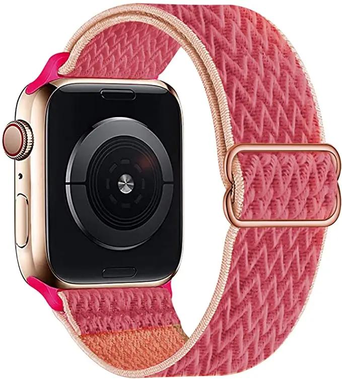 Adjustable Nylon Loop Strap For Apple Watch Series Ultra 11 10 9 8 7 46mm 45mm 41mm Fabric Strap For Iwatch 6 5 4 SE 44mm 40mm