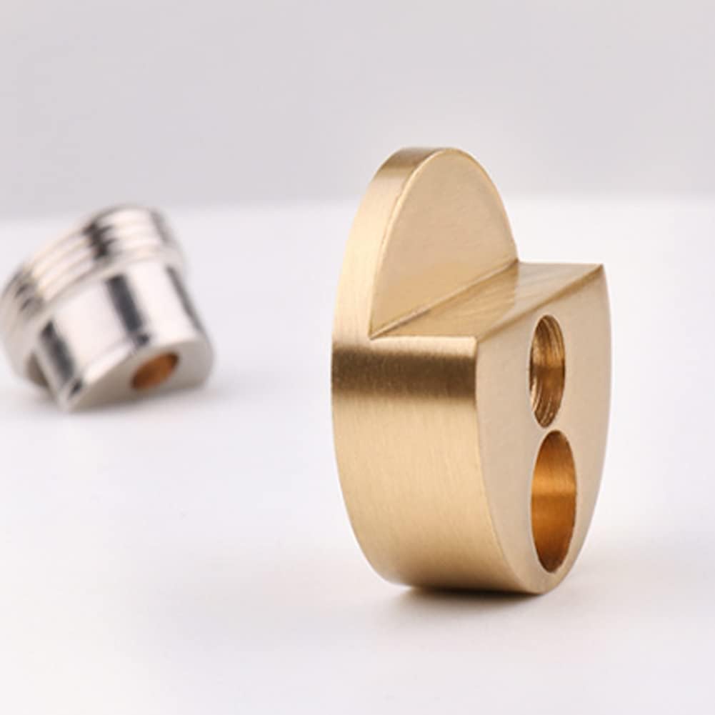 Ackron Mirror Brackets, 4Pcs Aluminum Wall Mount, Gold, 5-11mm Thick Glass, Round Shape