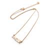 Les Trésors De Lily [N2532] - Gold Plated Necklace 'Amour' Rose Gold - 20x5 Mm