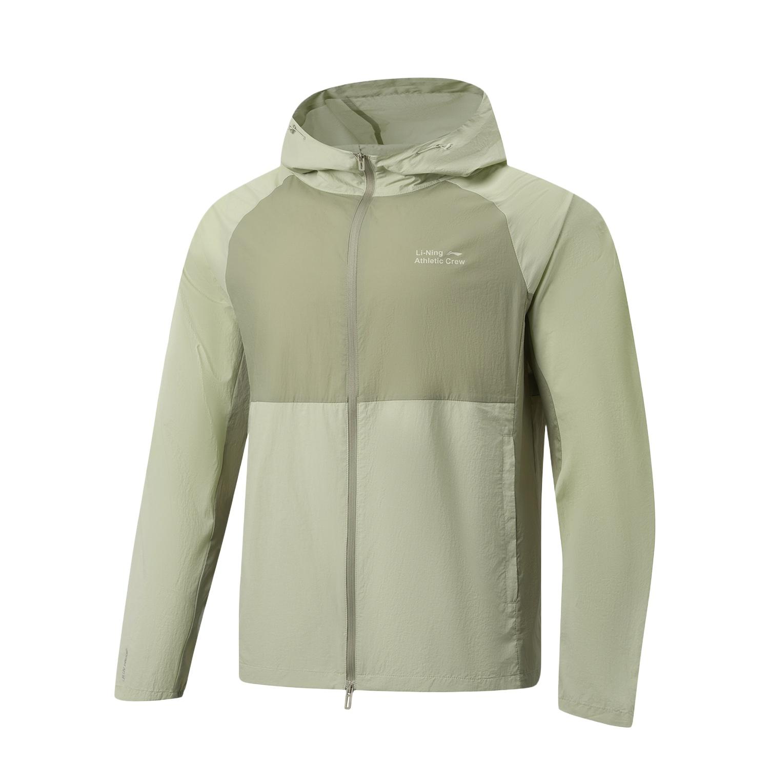 

Мужская куртка Li Ning Серия Фитнес с капюшоном, вышивка логотипа буквами, защита от солнца, мужские куртки AFDW777-7 S