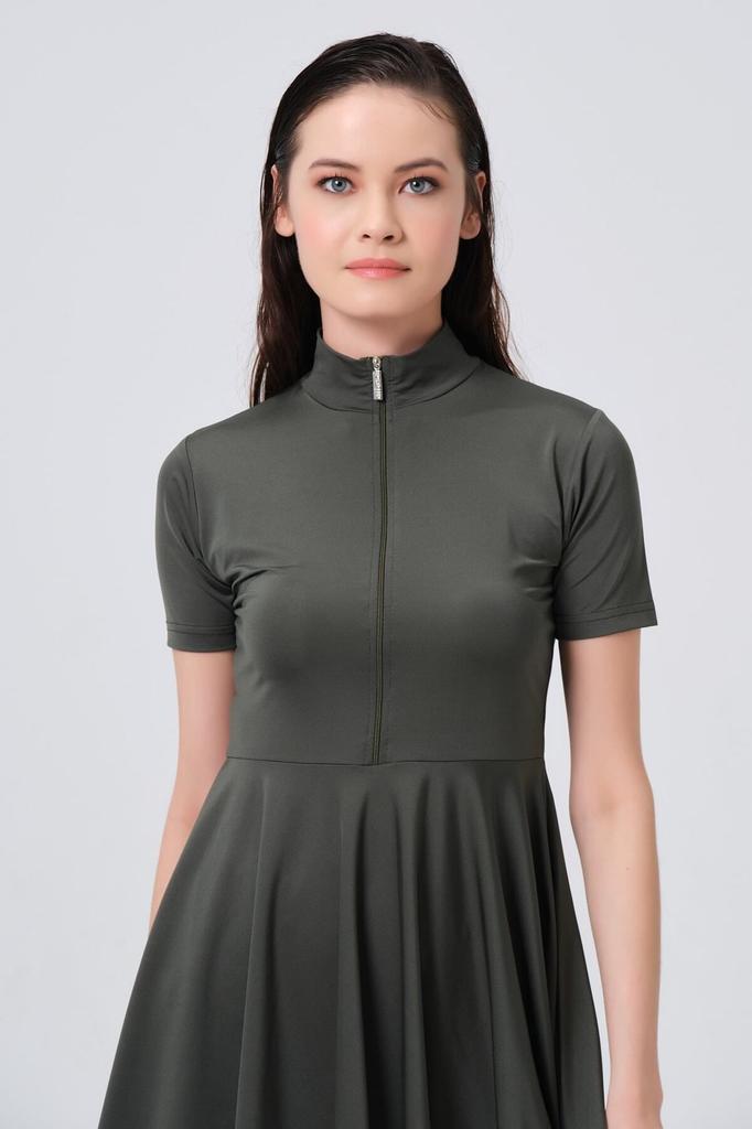 Womens Muslim Modest Islamic Half Cover Burkini Beach Swimming Costume Swimwear Hijab Beachwear Swimsuit Single