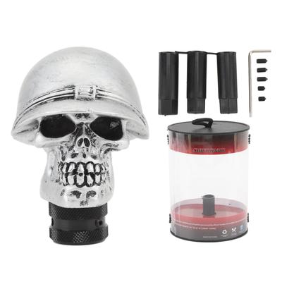 Skull Head Gear Shift Knobs Resin Shifter Handle Knob Transmissions Shifting Lever Knob with 8mm