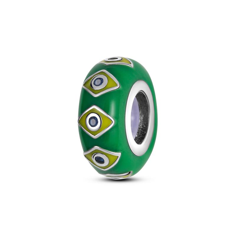 Plata Charms Spacer Beads Copper Fit Bangle Bracelet Diy Wheel Stopper Beads With Silicon For Diy Jewelry Making