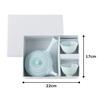 Hasami Ware Celadon Teapot and Teacup Set (gift Box) 11439