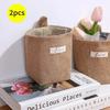 Cotton And Linen Fabric Storage Bag Wall Hanging Storage Bag Hanging Pocket Behind The Door Dormitory Mini Cloth Bag Random Colo