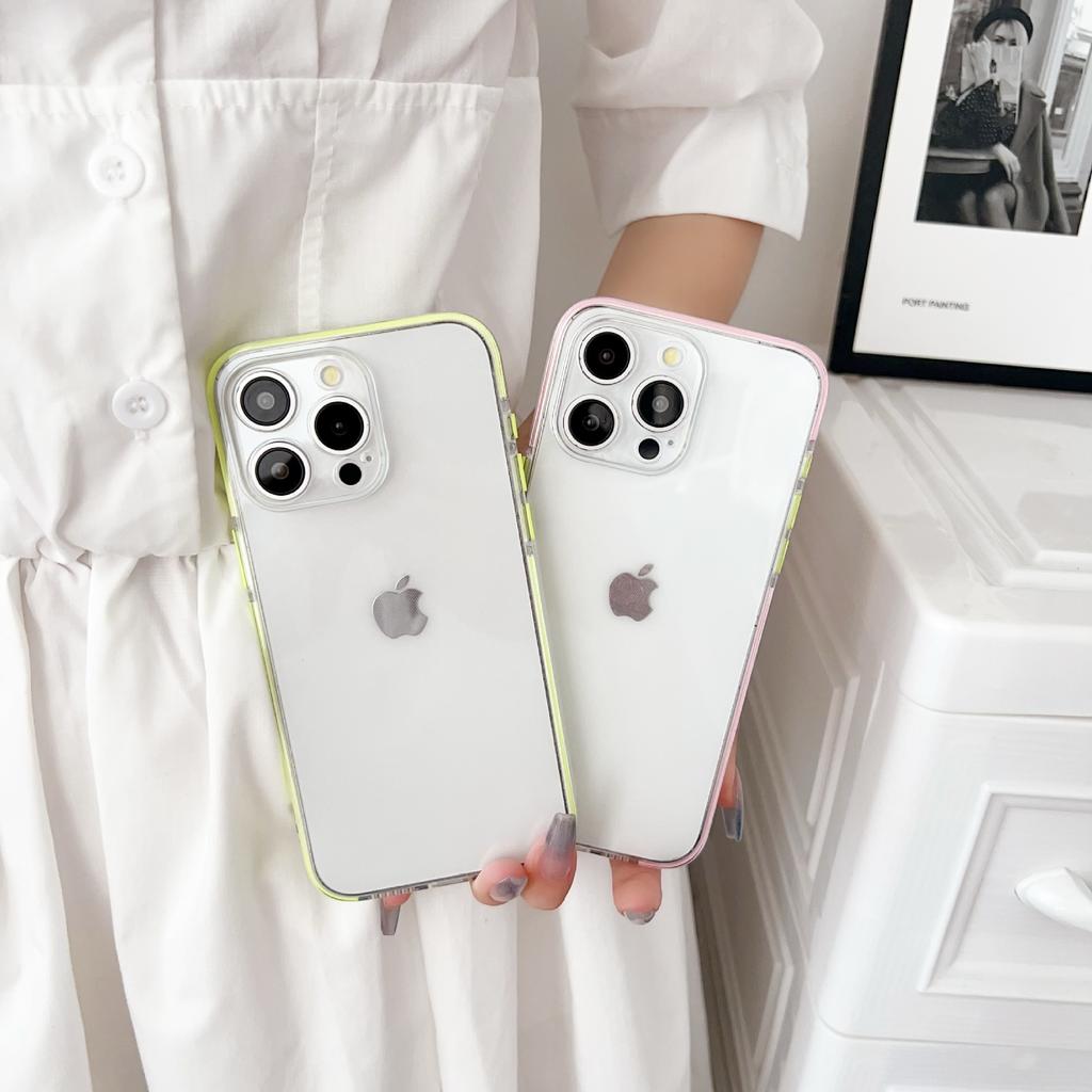 Applicable To IPhone15Promax Phone Case, Apple 14 Anti-slip Color Strip Protective Case, 13 Anti-drop Full Cover