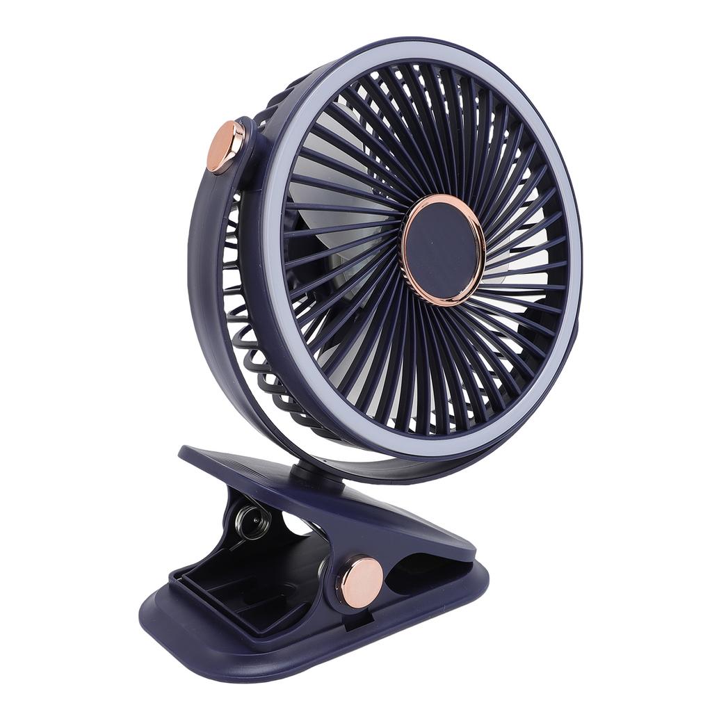 Desk Fan with Clamp and Light Quiet Battery Operated Portable Small USB Desk Fan for Bedroom Office
