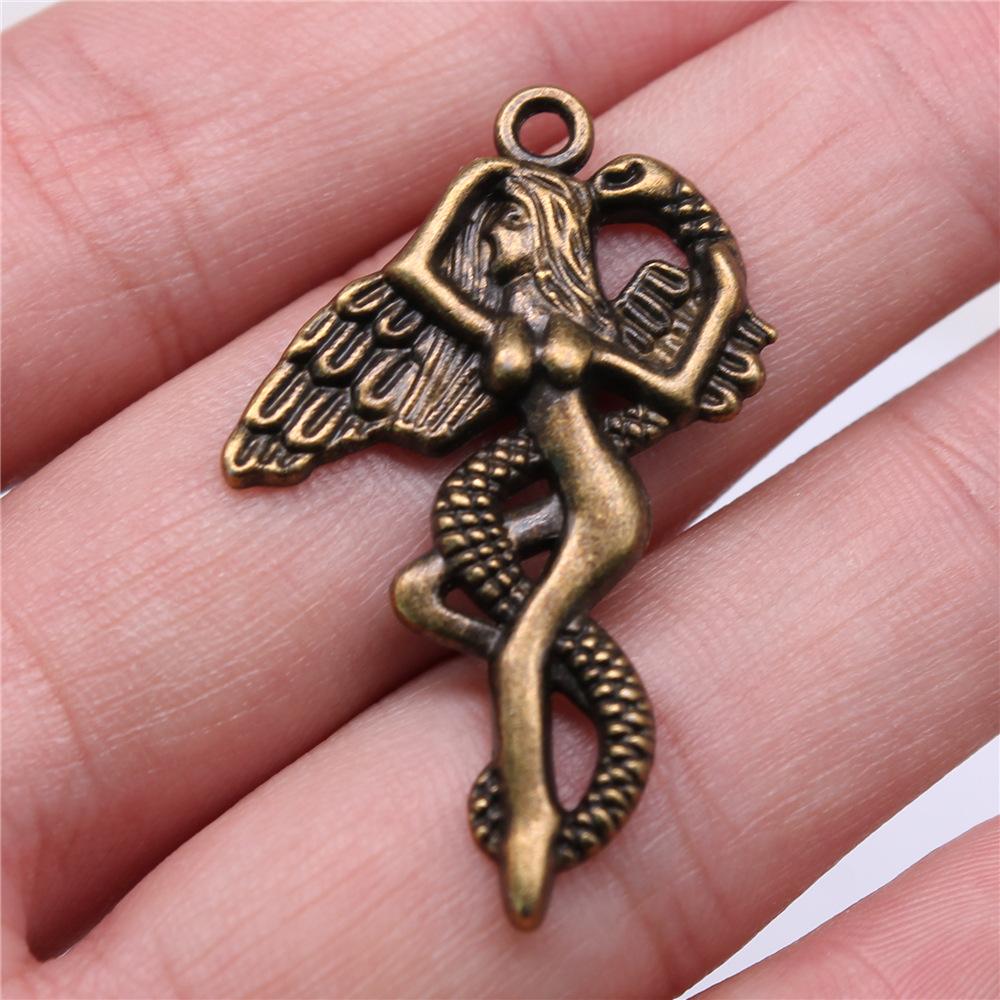 20pcs Animal Snake Charms Cobra Pendant For Jewelry Making DIY Crafts Making Findings Handmade Tibetan Jewelry