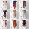 Maple Leaf Reflection Silk Scarf Elegant Square Women