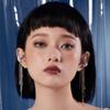 BELLA BOX Moon Setting Milky Way Meteor Shower Luxury Tassel Ear Clip Femininity Long Earrings Cool Wind Small Crowd Earless Earrings