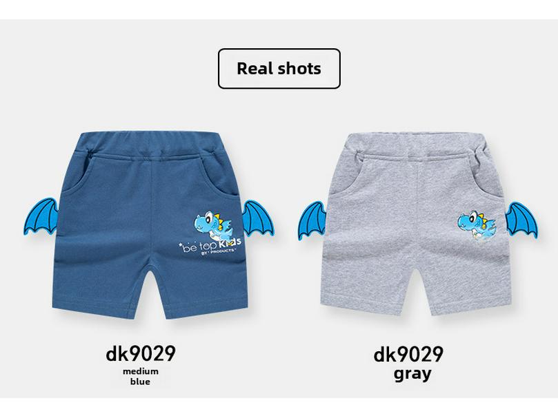 Betop 2025 Summer Boys' Dinosaur Cartoon Shorts for Children