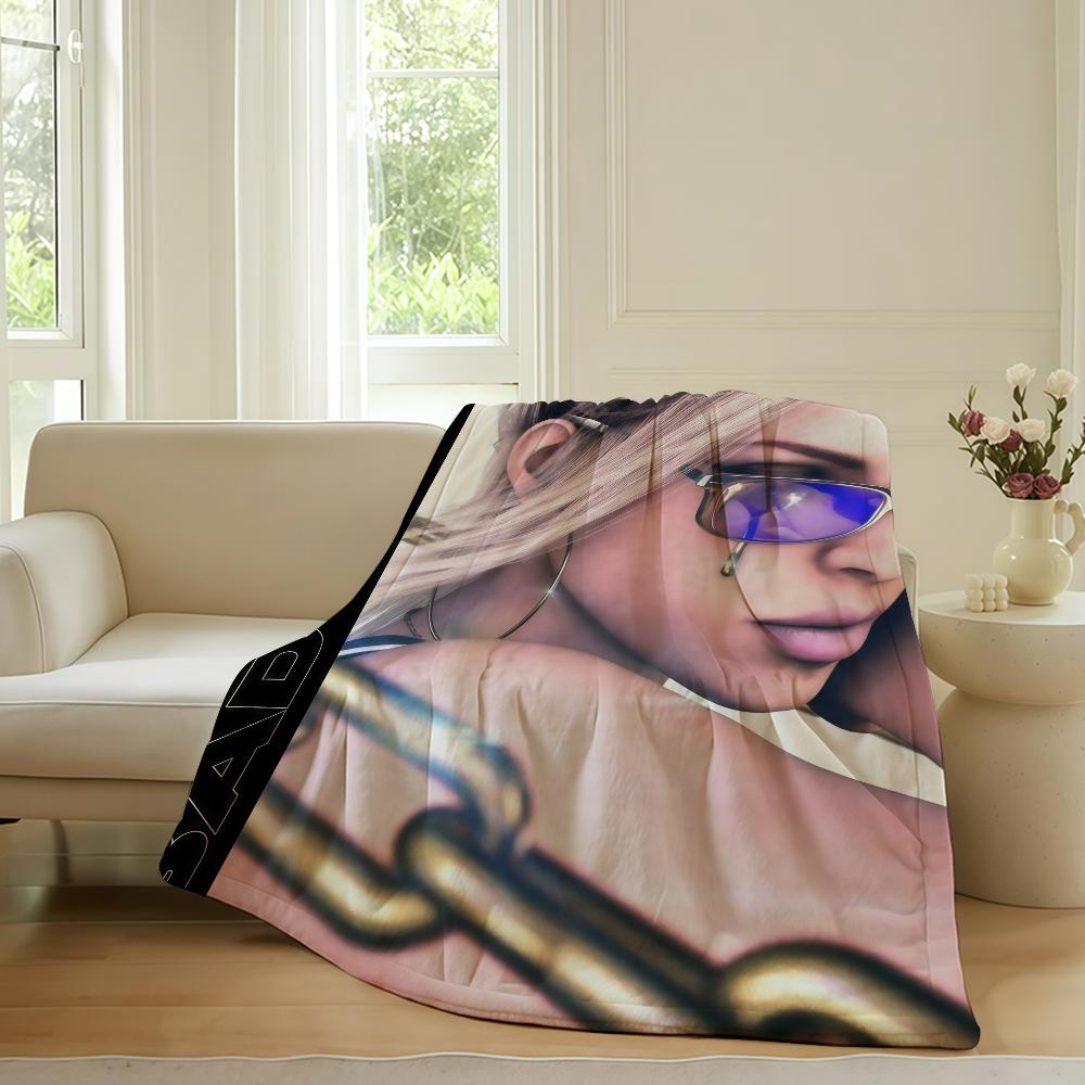 SpanishB Bad singer G Gyal Blanket For Sofa Office Bed Plane Travel Sleep Read Relax Camping Soft And Warm