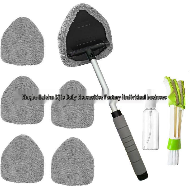 Telescopic Microfiber Car Window Cleaning & Defogging Brush Set