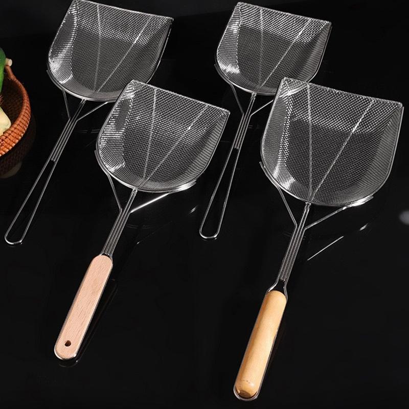Stainless Steel Fryer Screen French Fries Frame Square Filter Net Encrypt Colander Strainers Shaped Frying Mesh Basket Strainer