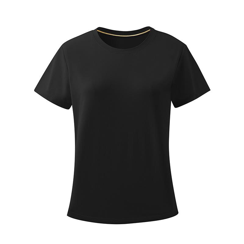 

Женская быстросохнущая футболка с коротким рукавом и защитой от УФ-лучей - Коллекция Лето 2025 M чёрный