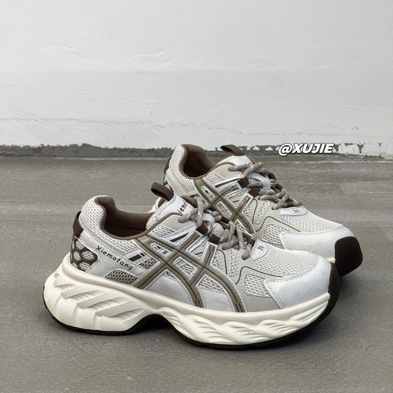Autumn mesh breathable trendy brand casual shoes women's new shoes versatile thick-soled heightening dad shoes