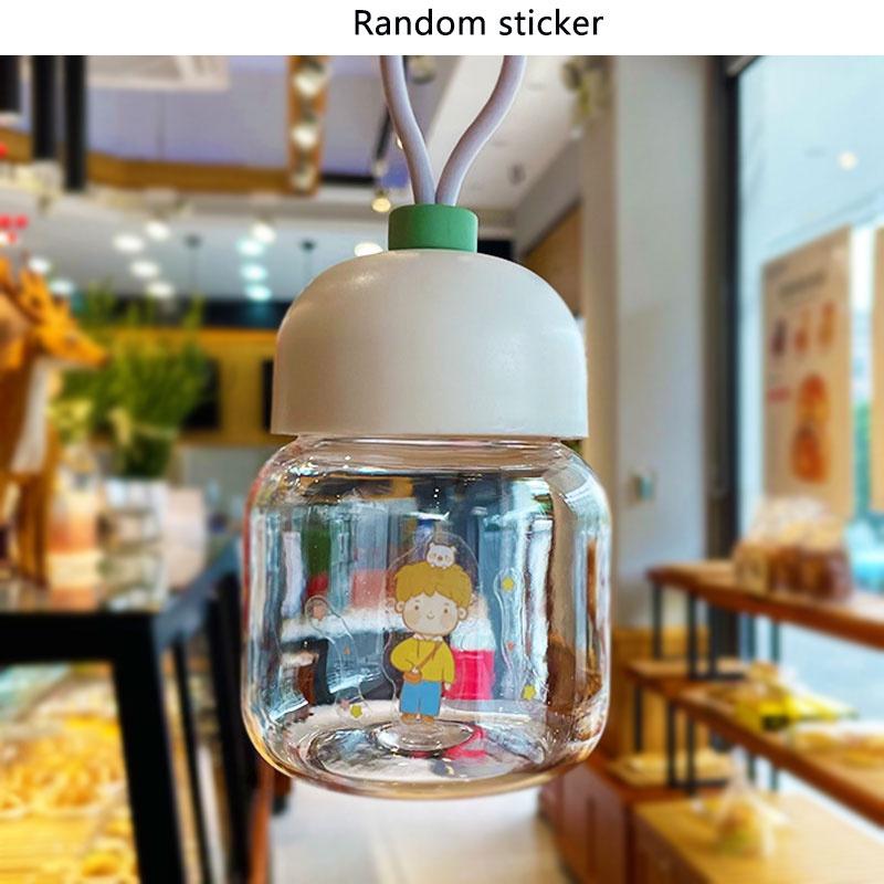 Mini Plastic Water Cup With Cartoon Pattern For Milk Powder And Milk Drinking, Leak-proof And 250ml Capacity