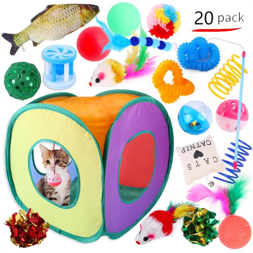 Katzenspielzeug, Bälle in Mausform, faltbar, für Katzen und Kätzchen, Spieltunnel, Chat, lustiges Katzenzelt, Mauszubehör, Simulationsfisch, Katzenzubehör