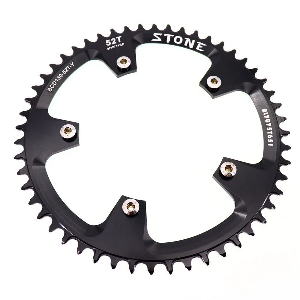 Stone Round Chainring 130BCD Tooth Narrow Wide for Road Bike Folding Bicycle 38-60