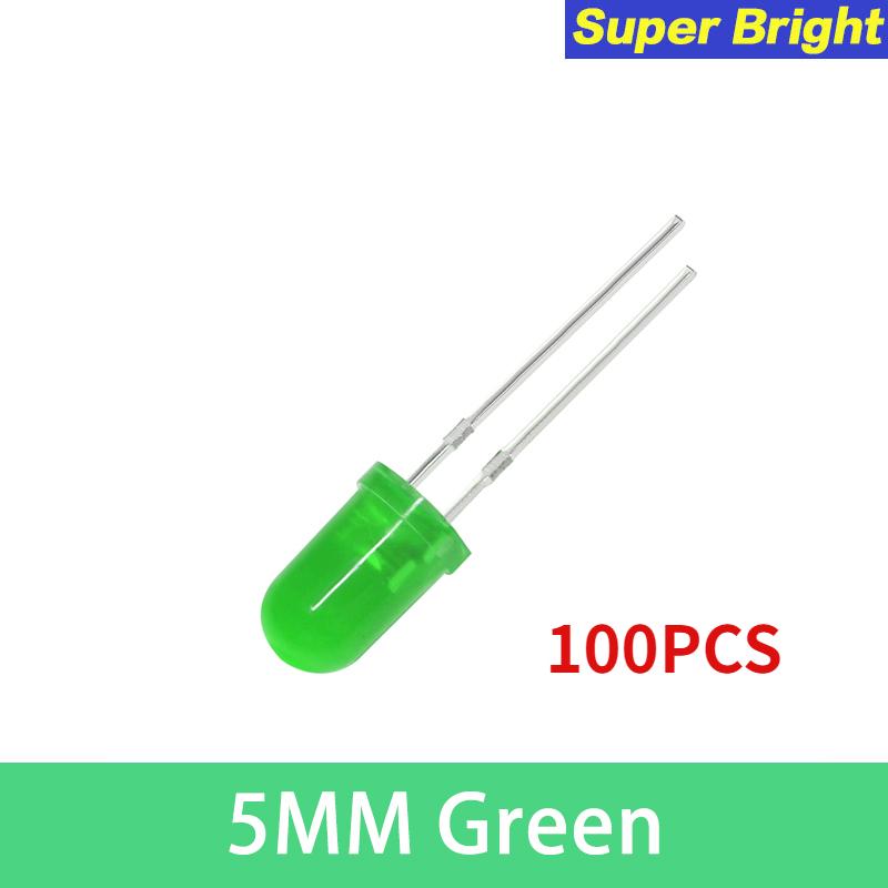 50/100pcs F5 5MM LED Diode Assorted Kit Ultra Bright LED Diodes White Red Blue Green Yellow DIY Light Emitting Diodes