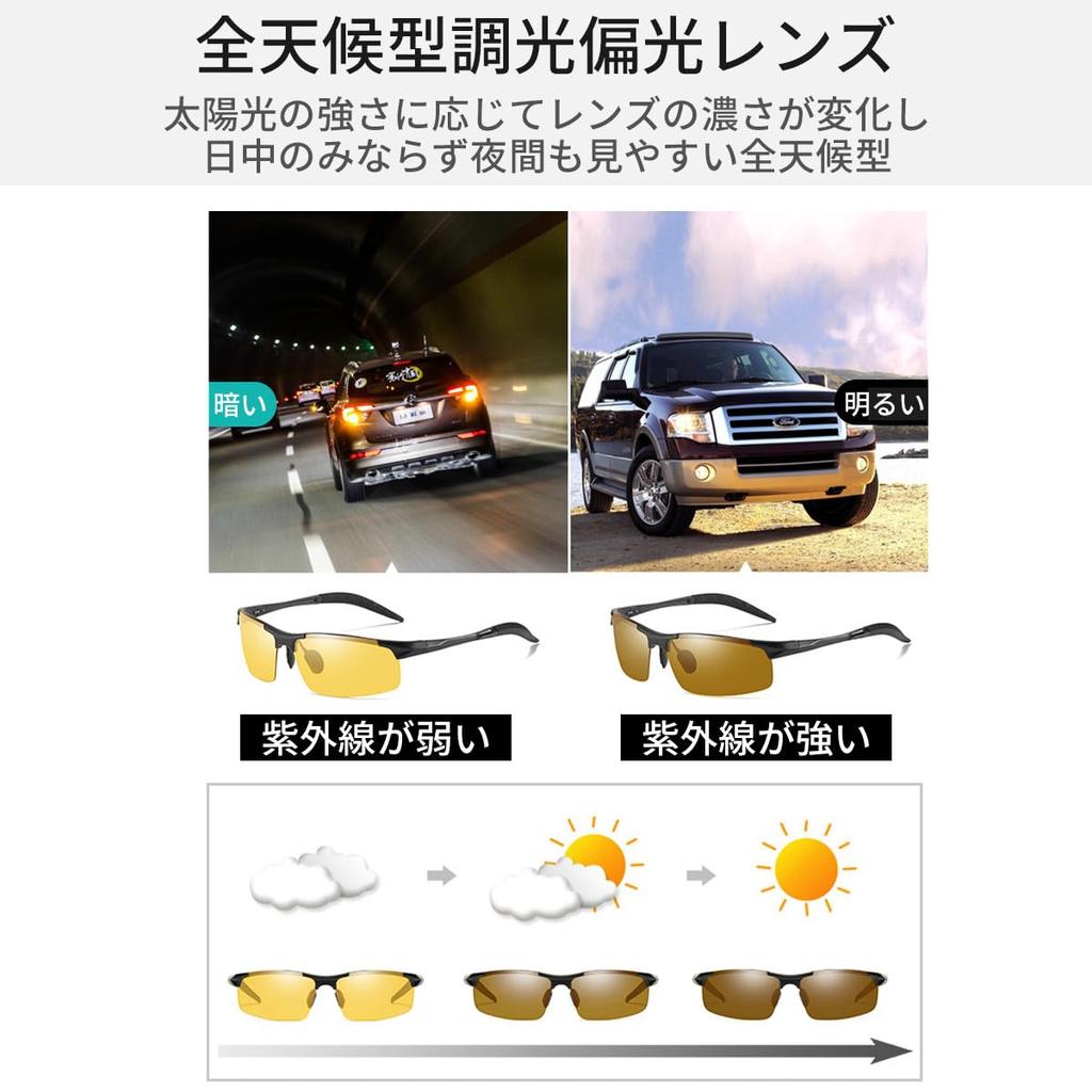 Sports UV Mountain Fishing Polarized Yellow [fortulux] Men's Sunglasses, Polarized, Protection, UV400, Sports, Driving, Lightweight, 28g, Golf,