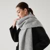 Autumn and winter wool hippocampus hair scarf women's versatile high-end sense thickened warm scarf solid color scarf shawl