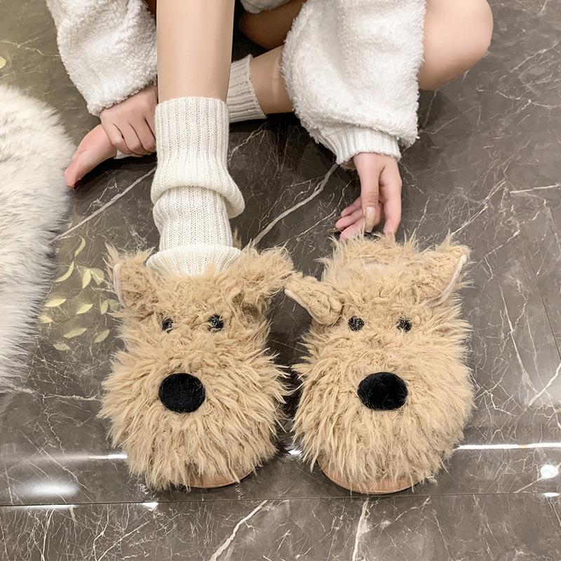 Cute cotton slippers women's winter home indoor thick-soled slippers women's winter home couple warm cotton drag autumn and winter