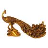 Pure Brass Unique Home Decor Item, Peacock Idol For Home Decor, Gold - 12 Inch