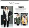 Mittellange Daunenjacke für Damen mit Pelzkragen - Winterkollektion
